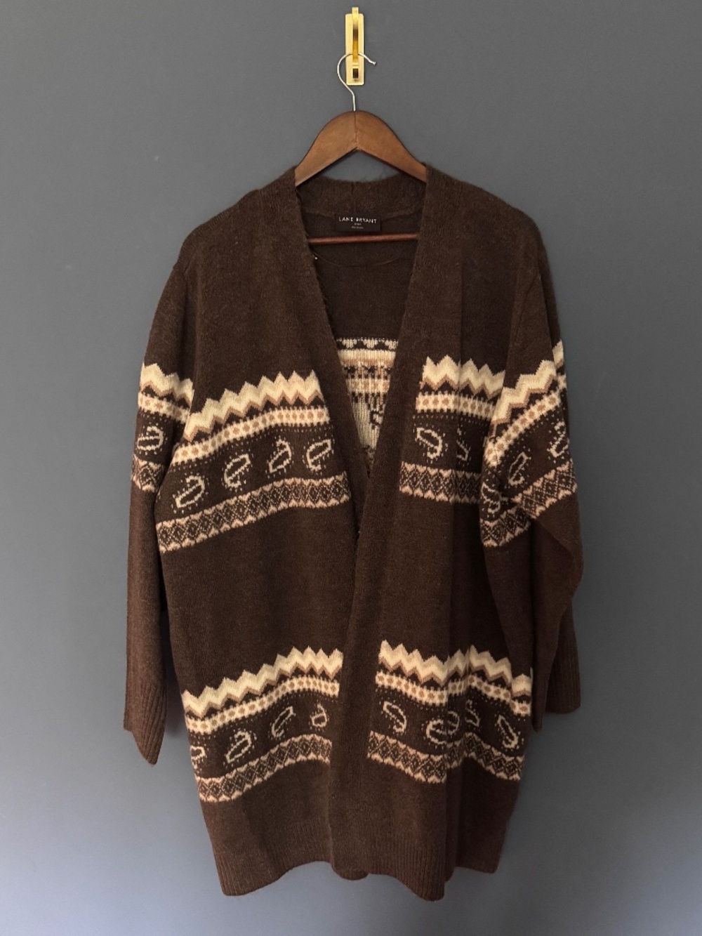 Lane Bryant Tan/Cream Cardigan Sweater 22/24